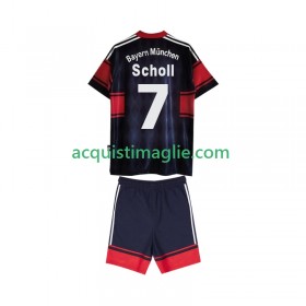 Divisa di Calcio Bayern Monaco Scholl 7 1999 Retro Bambino Prima 1997